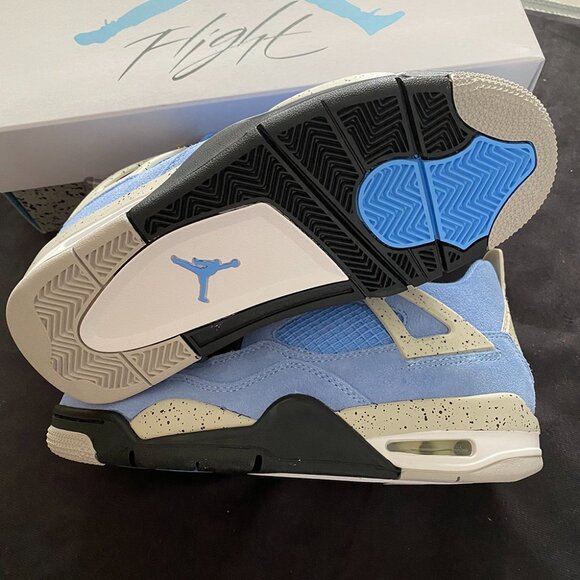 Jordan Air 4 Mens Mid Top Sneakers University Blue - Picture 6 of 6